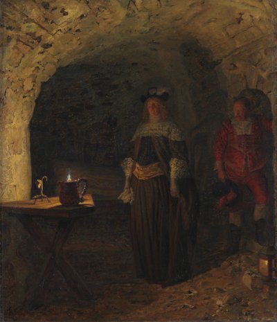 Leonora Christina, guidata da Frederik Ahlefeldt nella Torre Blu, 1893 da Kristian Zahrtmann