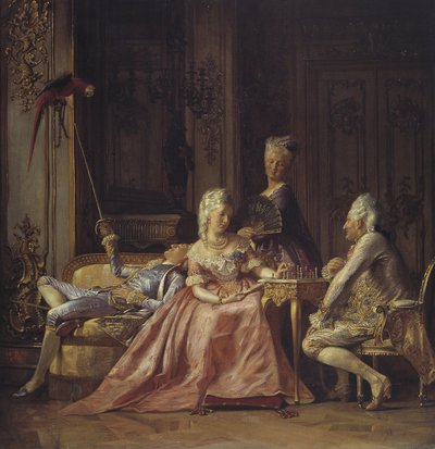 Scena dalla corte di Cristiano VII di Danimarca da Kristian Zahrtmann