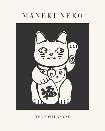 Gatto della fortuna Maneki Neko da KsanaKalpa
