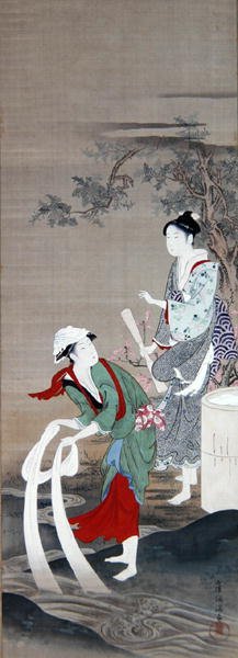 Due bellezze al fiume di cristallo a Mishima da Kubo Shumman