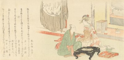 Cortigiana con Cliente davanti a un Tokonoma Alcove da Kubo Shunman
