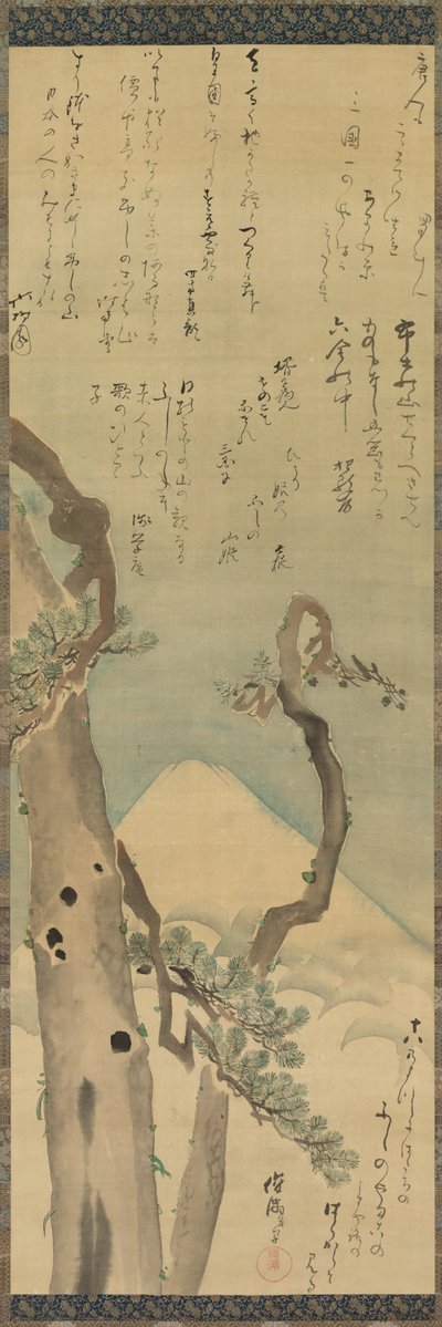 Monte Fuji attraverso i pini da Kubo Shunman
