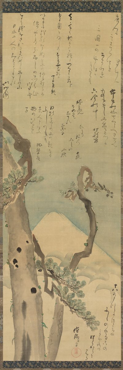 Monte Fuji attraverso i pini da Kubo Shunman