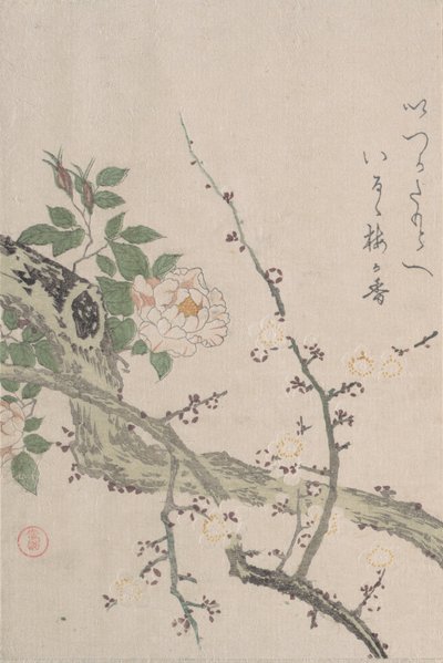 Rose e fiori di pruno da Kubo Shunman