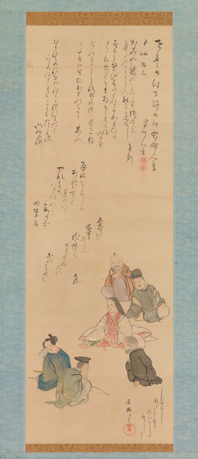 I sei immortali poetici, ca. 1810 da Kubo Shunman