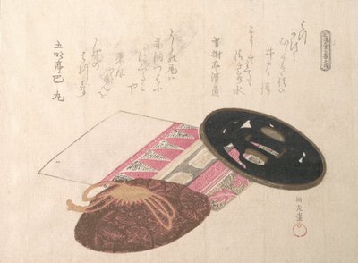 Guardia della spada Tsuba e borse, XIX secolo da Kubo Shunman