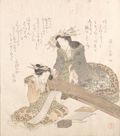 Due cortigiane..., fine XVIII-inizio XIX secolo da Kubo Shunman