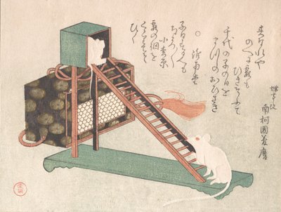 Topi bianchi che giocano, probabilmente 1816 da Kubo Shunman