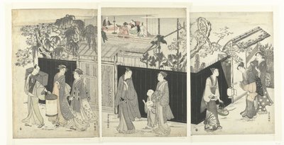 La casa del poeta kyoka di notte da Kubota Shunman