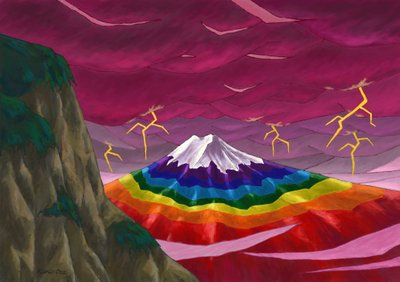 Tuono e Monte Fuji Arcobaleno da Kunio Ota