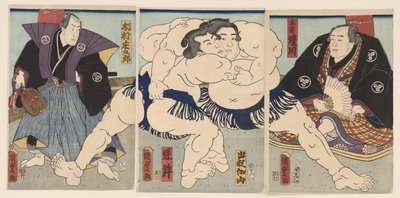Incontro di sumo da Kunisada (II) , Utagawa