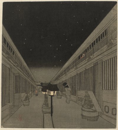 Yoshiwara di notte da Kunisada (II) , Utagawa