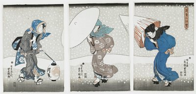 Forte nevicata a fine anno da Kunisada