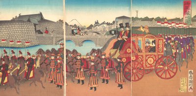Vista della carrozza imperiale da Kunitoshi