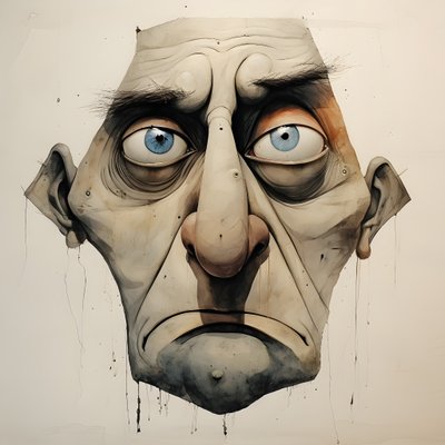 faccia di un orco gigante carino di 200 anni 3 da Kurt Heppke