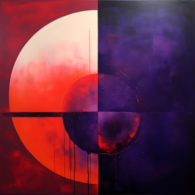 Cerchio viola e cerchio rosso da Kurt Heppke