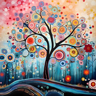 Albero nel giardino fiorito 1 da Kurt Heppke