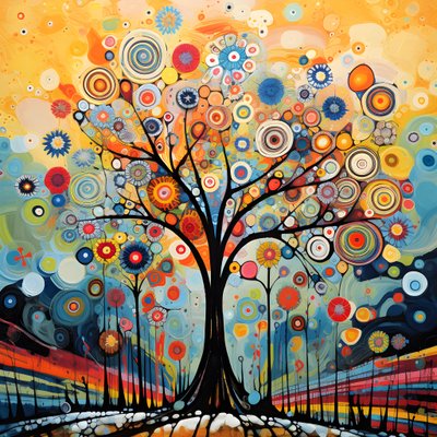 Albero nel giardino fiorito 2 da Kurt Heppke