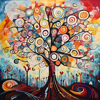 Albero nel giardino fiorito 3 da Kurt Heppke