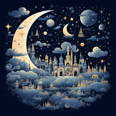 Collezione di illustrazioni fantasy degli elementi del cielo 3 da Kurt Heppke