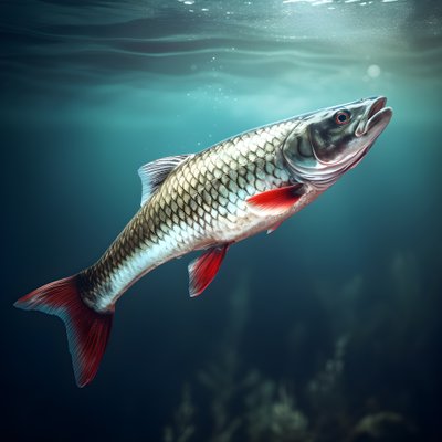 Un luccio, una specie di pesce, è stato catturato con una lenza 1 da Kurt Heppke