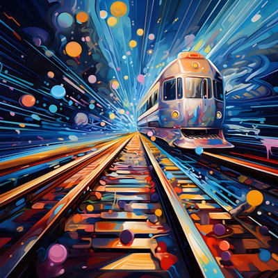 Un dipinto astratto pieno di fantasia, fotografia ferroviaria 3 da Kurt Heppke