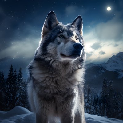 Un maestoso lupo grigio su una vetta innevata 2 da Kurt Heppke