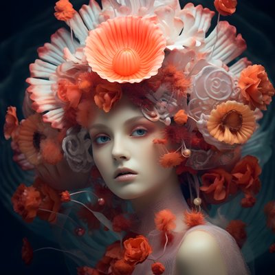 Un primo piano della bellissima dea dei fiori di attinia marina sott