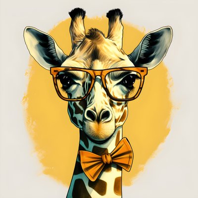 giraffa con occhiali 2 da Kurt Heppke