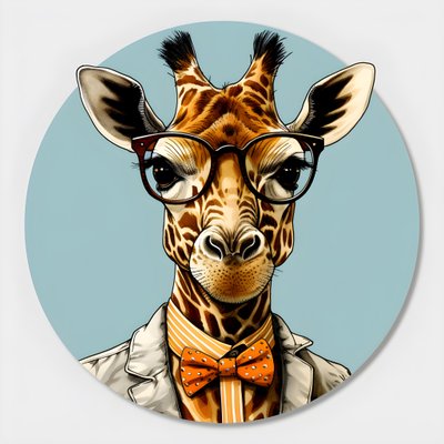 giraffa con occhiali 3 da Kurt Heppke