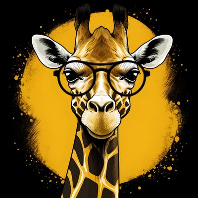 giraffa con occhiali 4 da Kurt Heppke