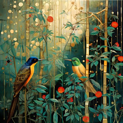 Colibrì e una rana nella foresta 1 da Kurt Heppke