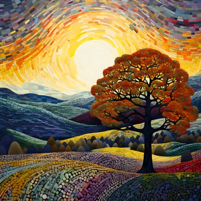 paesaggio con alberi e colline 4 da Kurt Heppke