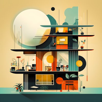Grafica di design moderno della metà del secolo 1 da Kurt Heppke