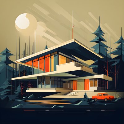 Grafica di design moderno della metà del secolo 2 da Kurt Heppke