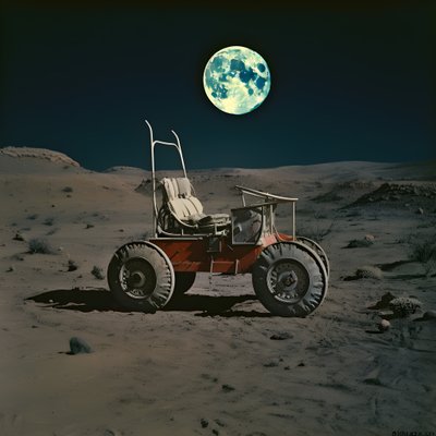 Scarabeo lunare, paesaggio lunare con crateri 3 da Kurt Heppke