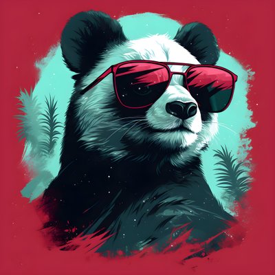 panda con occhiali 2 da Kurt Heppke