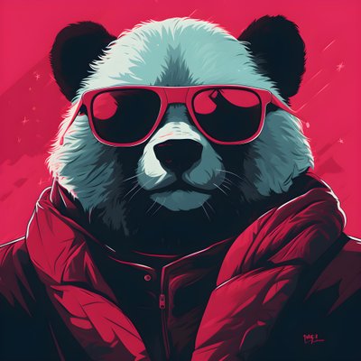 panda con occhiali 3 da Kurt Heppke