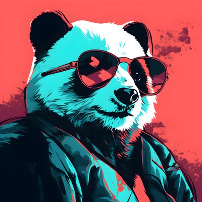 panda con occhiali 4 da Kurt Heppke
