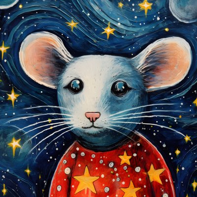 Ritratto del topo animale Notte stellata 4 da Kurt Heppke