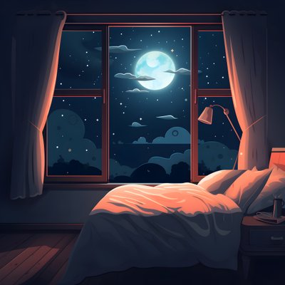 Scena di una grande finestra in una camera da letto al piano inferiore 3 da Kurt Heppke
