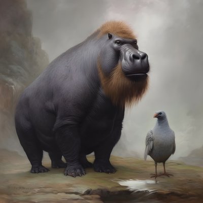 Capibara mescolato con un gorilla dorso argenteo 4 da Kurt Heppke