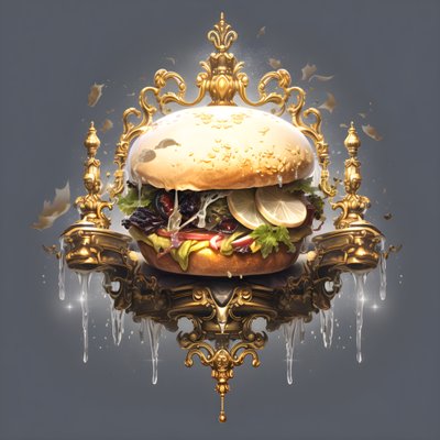 un hamburger di marmo bianco 3 da Kurt Heppke