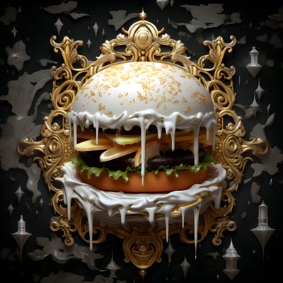 un hamburger di marmo bianco 4 da Kurt Heppke