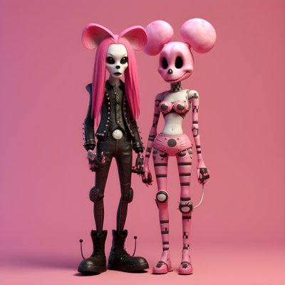 Incubo prima di Natale punk rosa Minnie e Topolino 2 da Kurt Heppke
