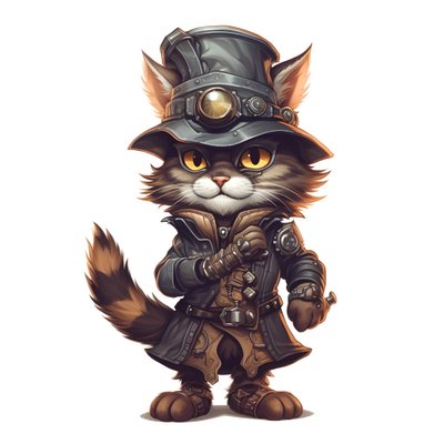 Gatto antropomorfo carino 3 da Kurt Heppke