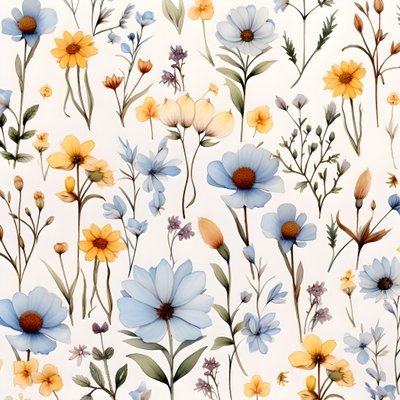 acquerello boho fiori selvatici 2 da Kurt Heppke