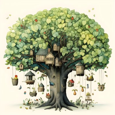 Illustrazione per bambini alberi 3 da Kurt Heppke