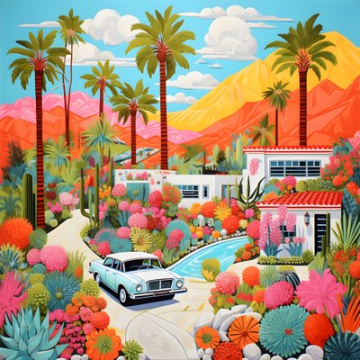 Illustrazione dettagliata di Palm Springs 1 da Kurt Heppke