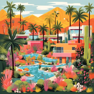 Illustrazione dettagliata di Palm Springs 2 da Kurt Heppke